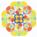 Geometrie 2 - Farbstift auf Papier/A4
