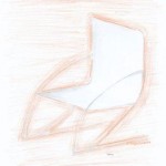 Stuhl Inka 2.12 - Farbstift auf Papier/A4